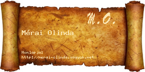 Mérai Olinda névjegykártya